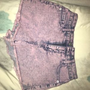 ADORABLE purple high waisted shorts
